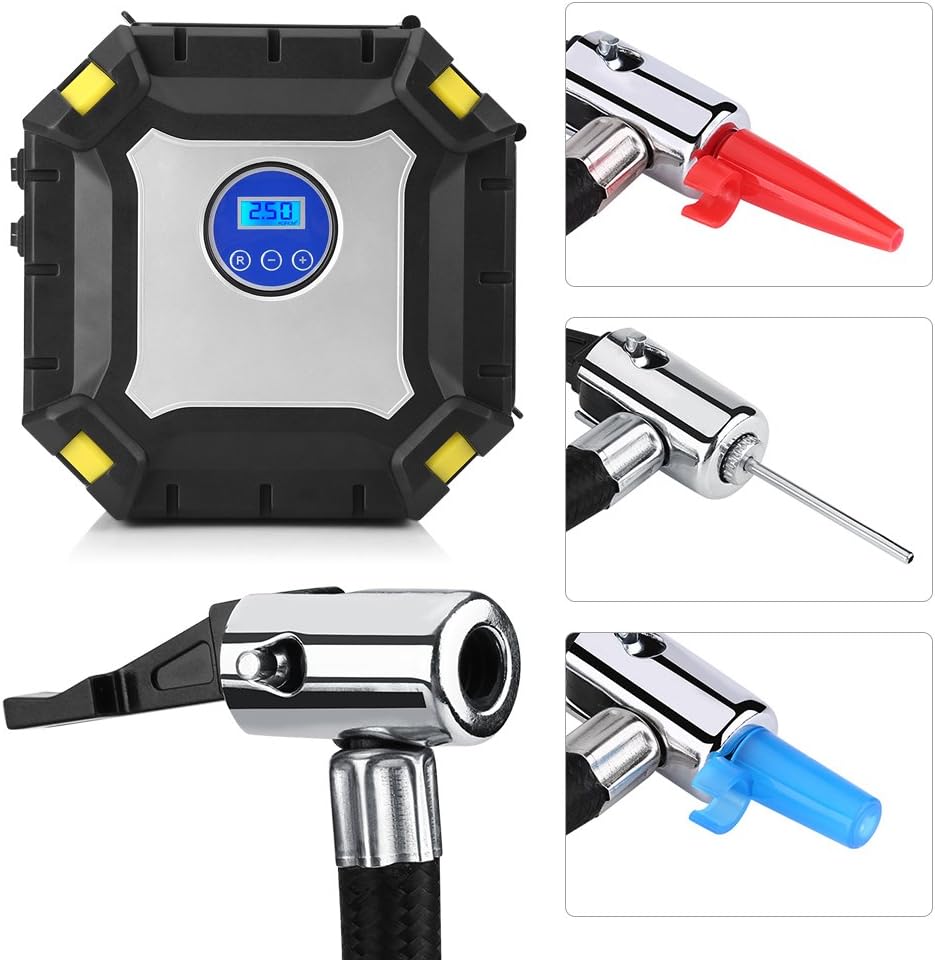 12V Portable Car Tire Inflator Air Compressor 100 PSI Pack of 2 A1127