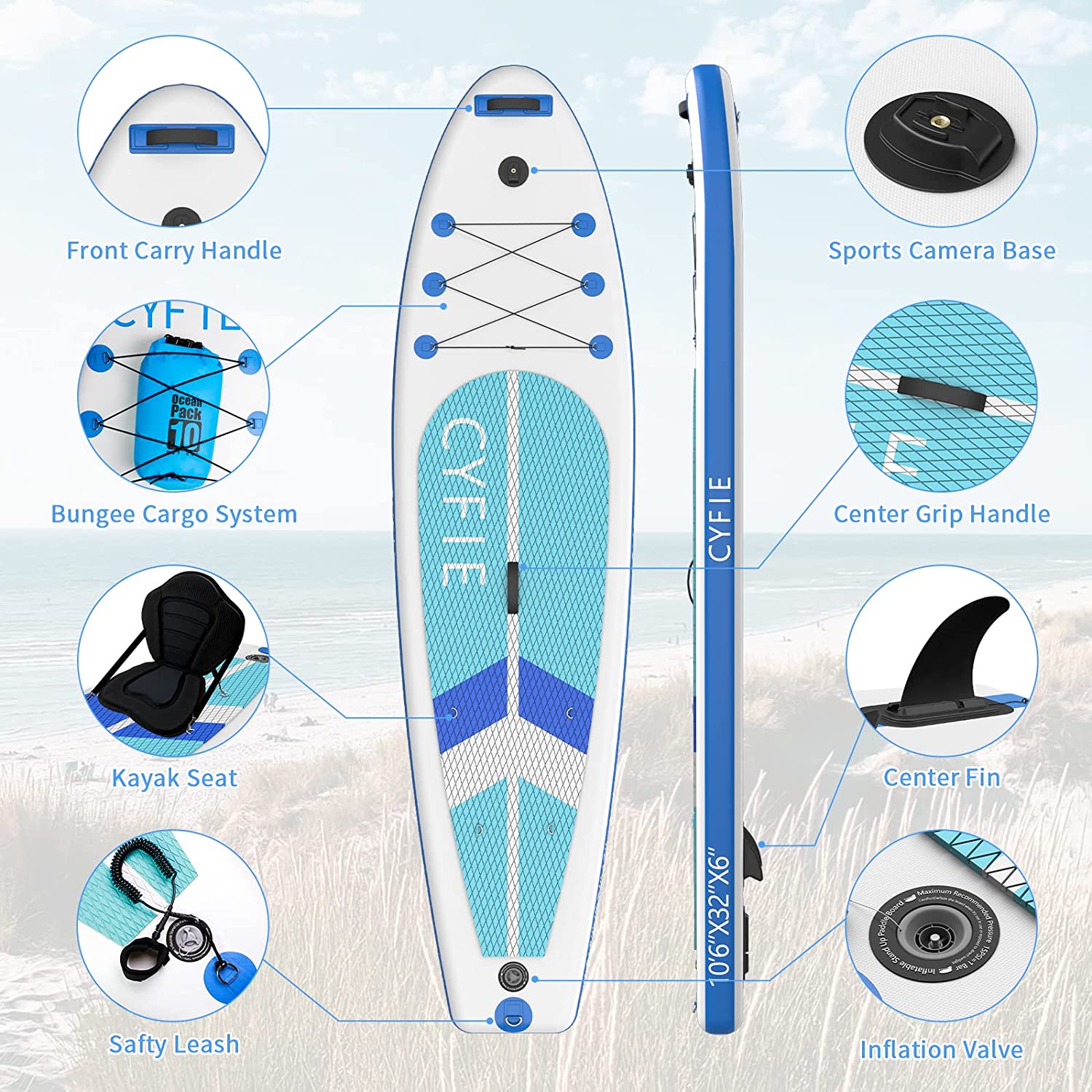 Inflatable Standup Paddle Board 10.6 ft Z833