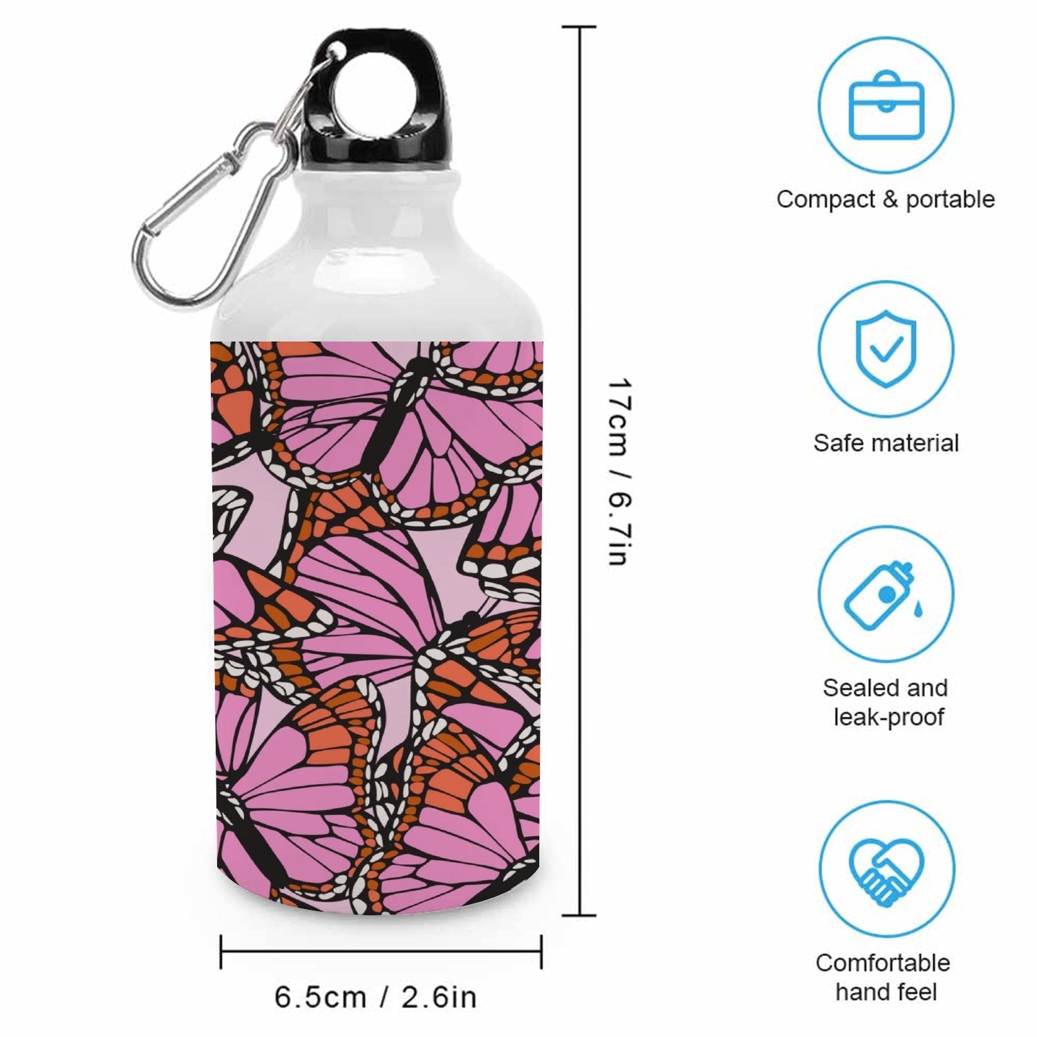 400ml Sport Aluminum Water Bottle with Twist Cap R590891