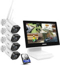 5MP NVR Wi-Fi Security Camera System with 10.1 LCD Monitor, 4CH, 4Pcs 1080p Outdoor IP Cameras, 1TB Hard Drive S7925