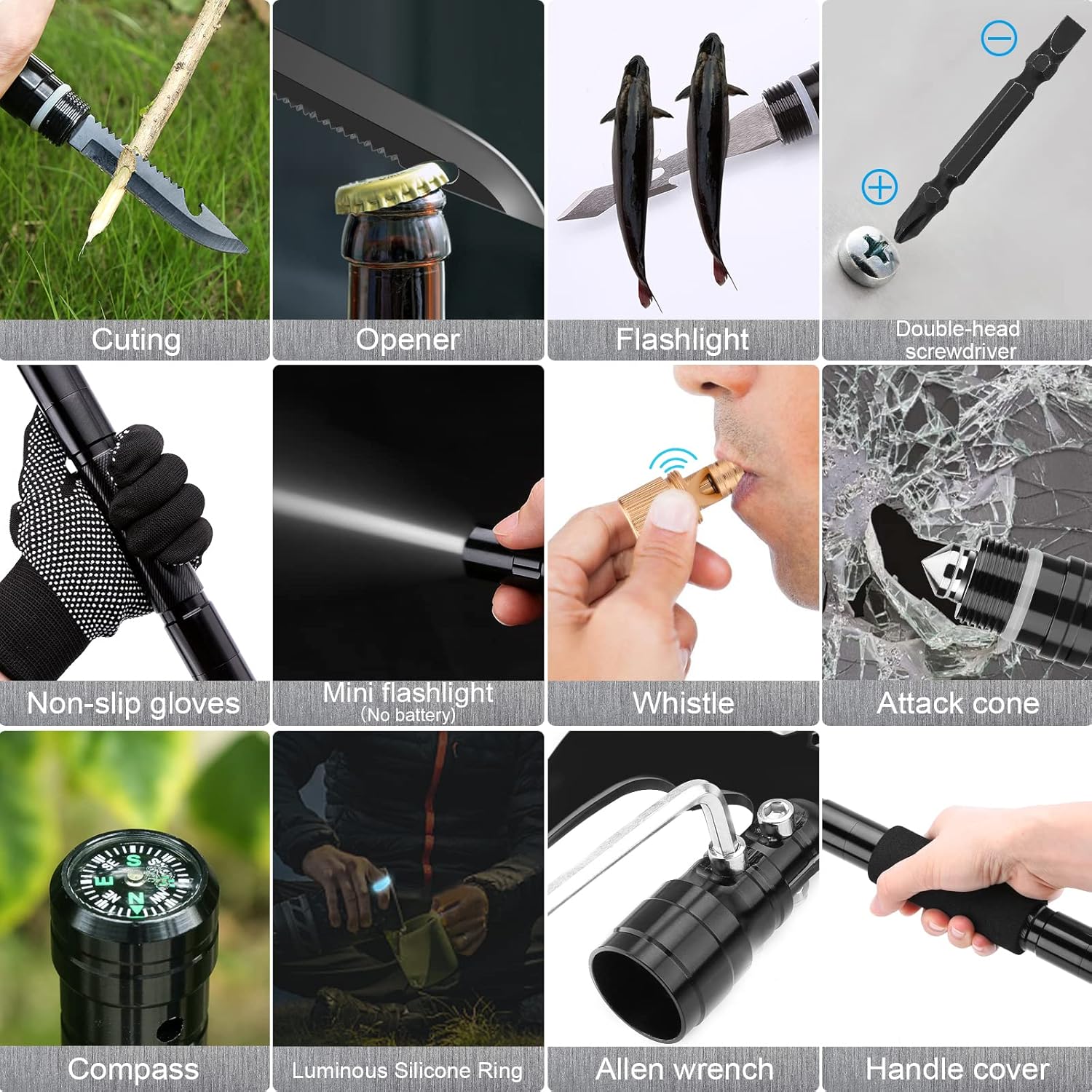 Folding Survival Shovel Multi-Tool with Storage Bag L275