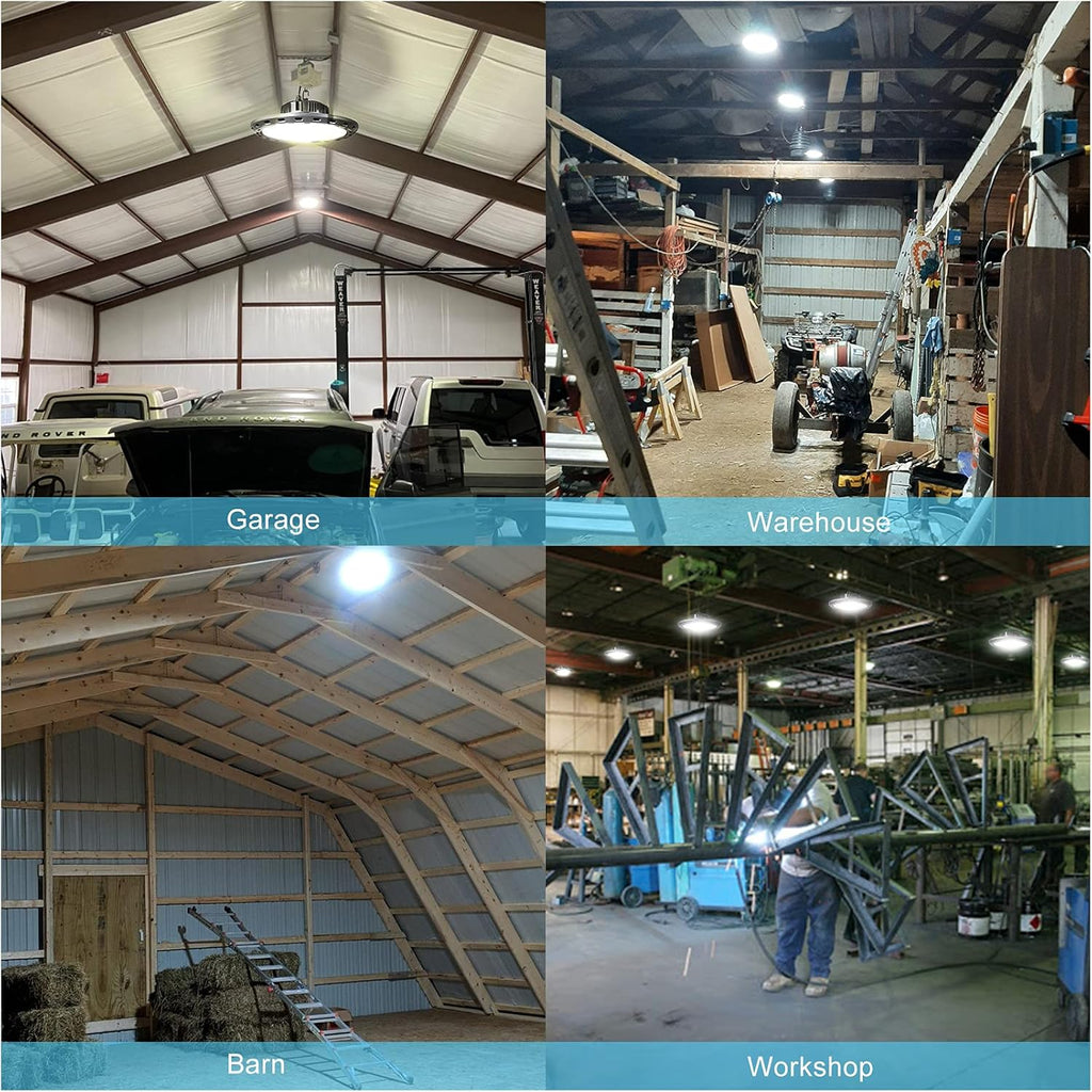 250W LED High Bay Light 35000lm 5000K Daylight 2Pack R394813