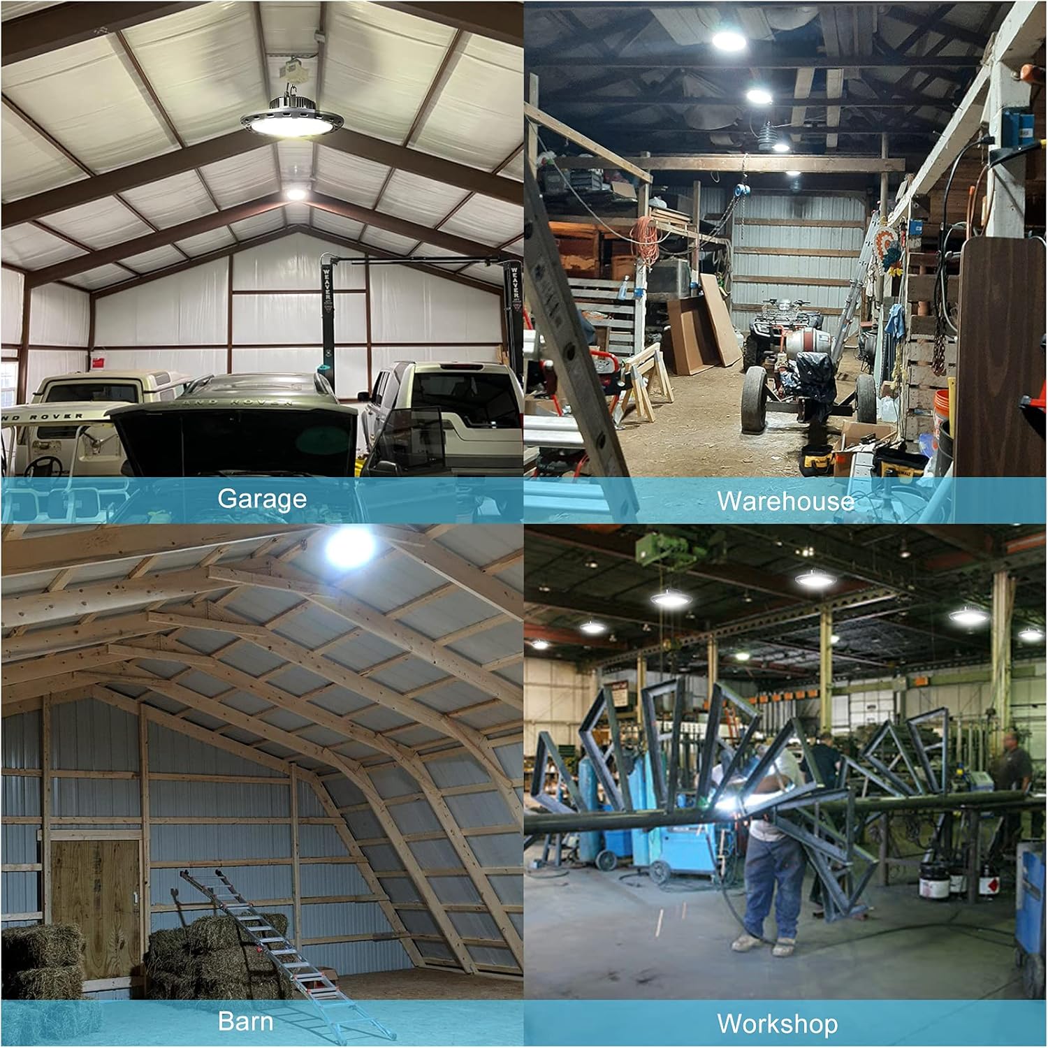 250W LED High Bay Light 35000lm 5000K Daylight 2Pack R394813