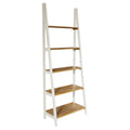 Distressed White Ladder Bookcase R202