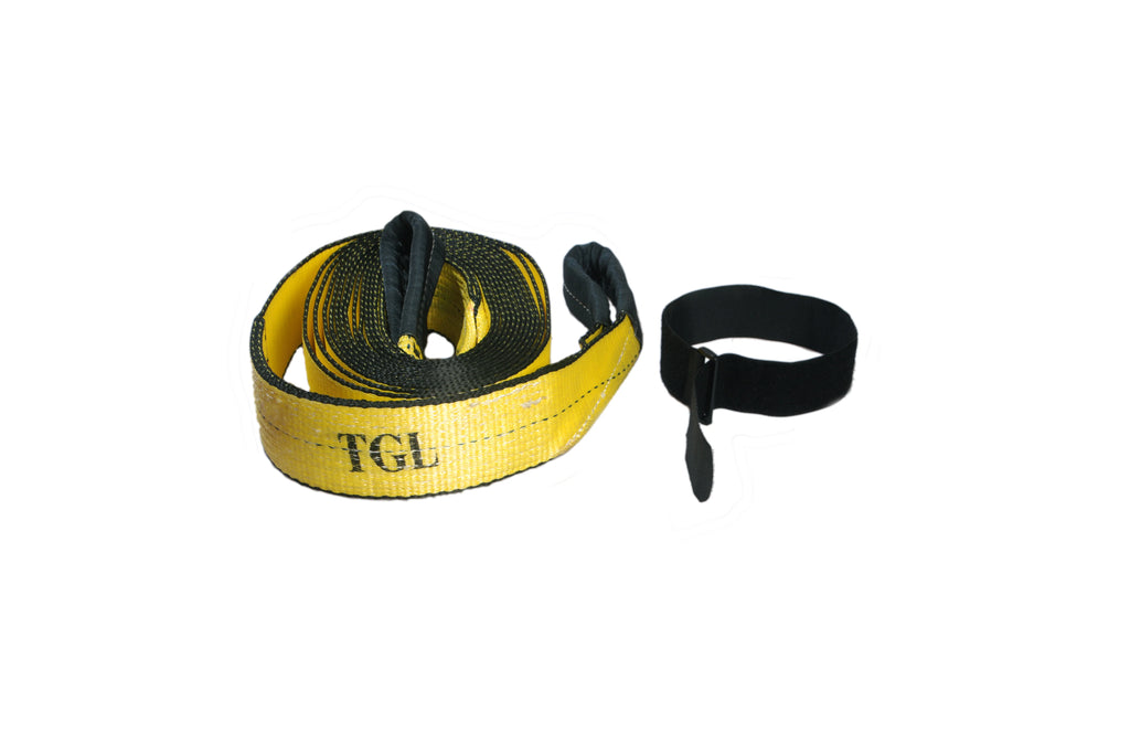 3 inch 20 Foot Tow Strap, Polyester, 30,000 Pound Capacity with Reusable Storage Strap E65386