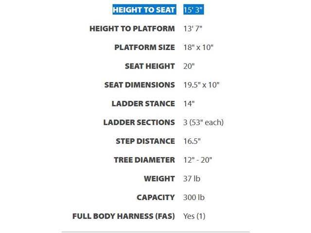 15' Classic Ladder Stand W3063