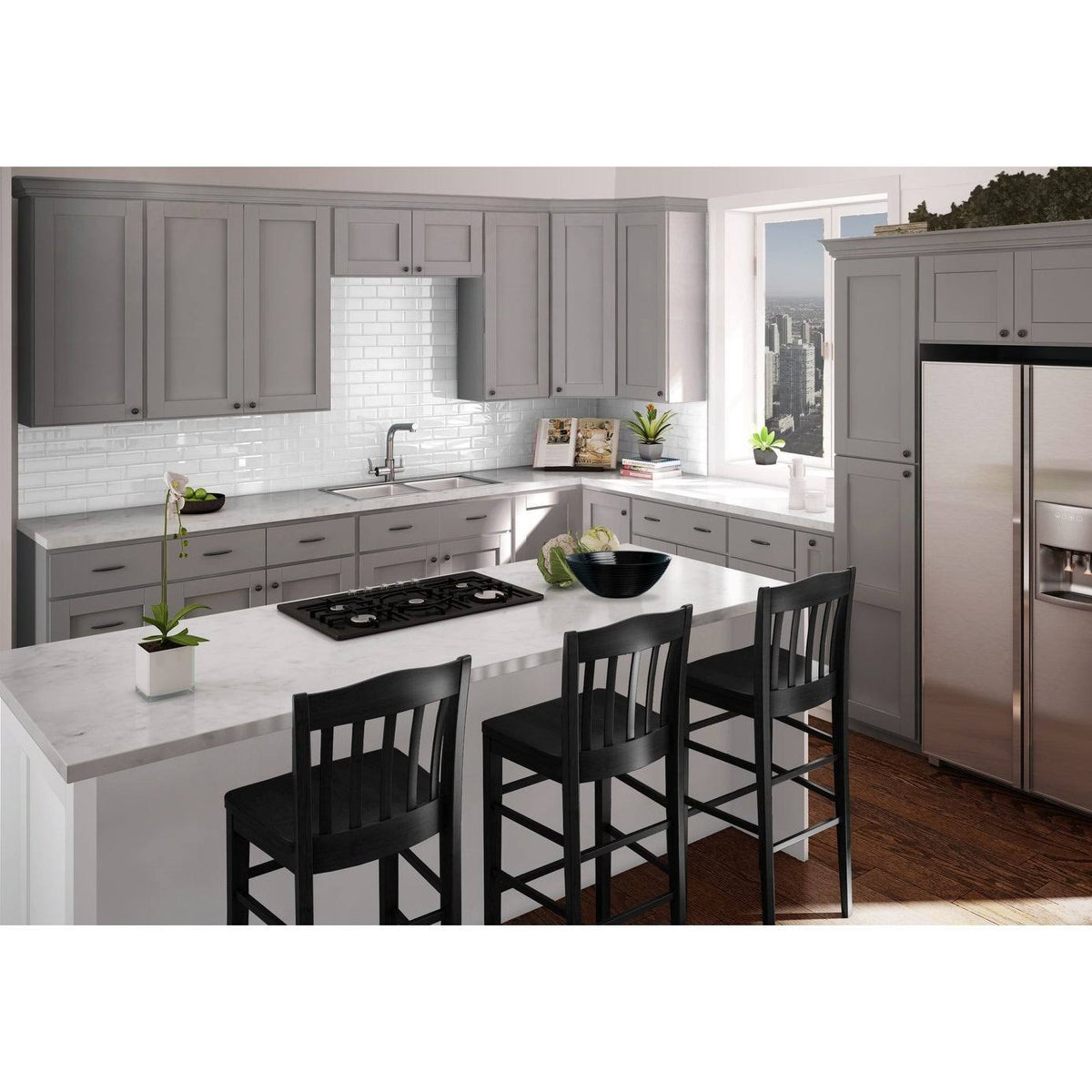 Single Door Wall Cabinet Dove Gray C7386