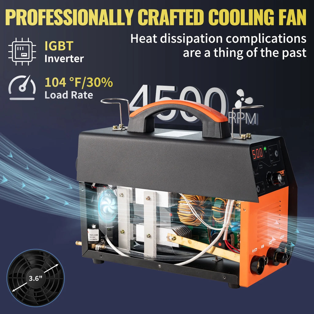 155Amp 3 in 1 TIG Welder, 110V High Frequency TIG/Stick/Clean Welding Machine V9450