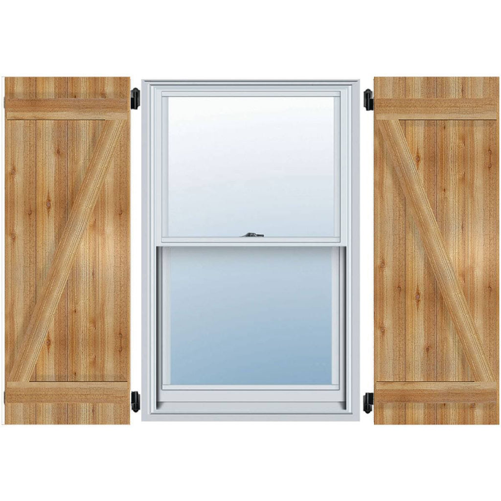 Rough Sawn Western Red Cedar Board-n-Batten Shutters H446