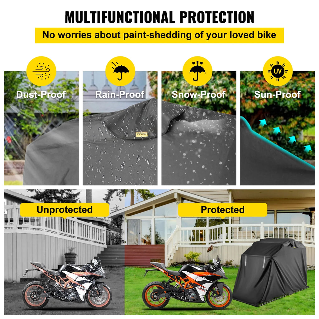 Portable Waterproof Motorcycle Storage Shed C292197