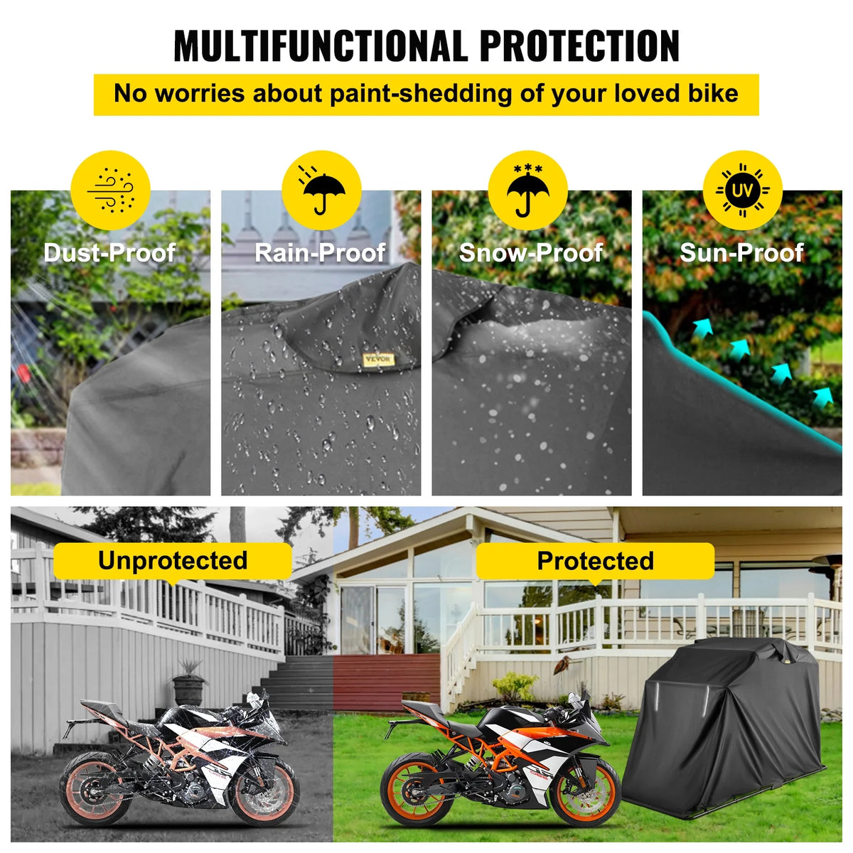 Portable Waterproof Motorcycle Storage Shed C292197