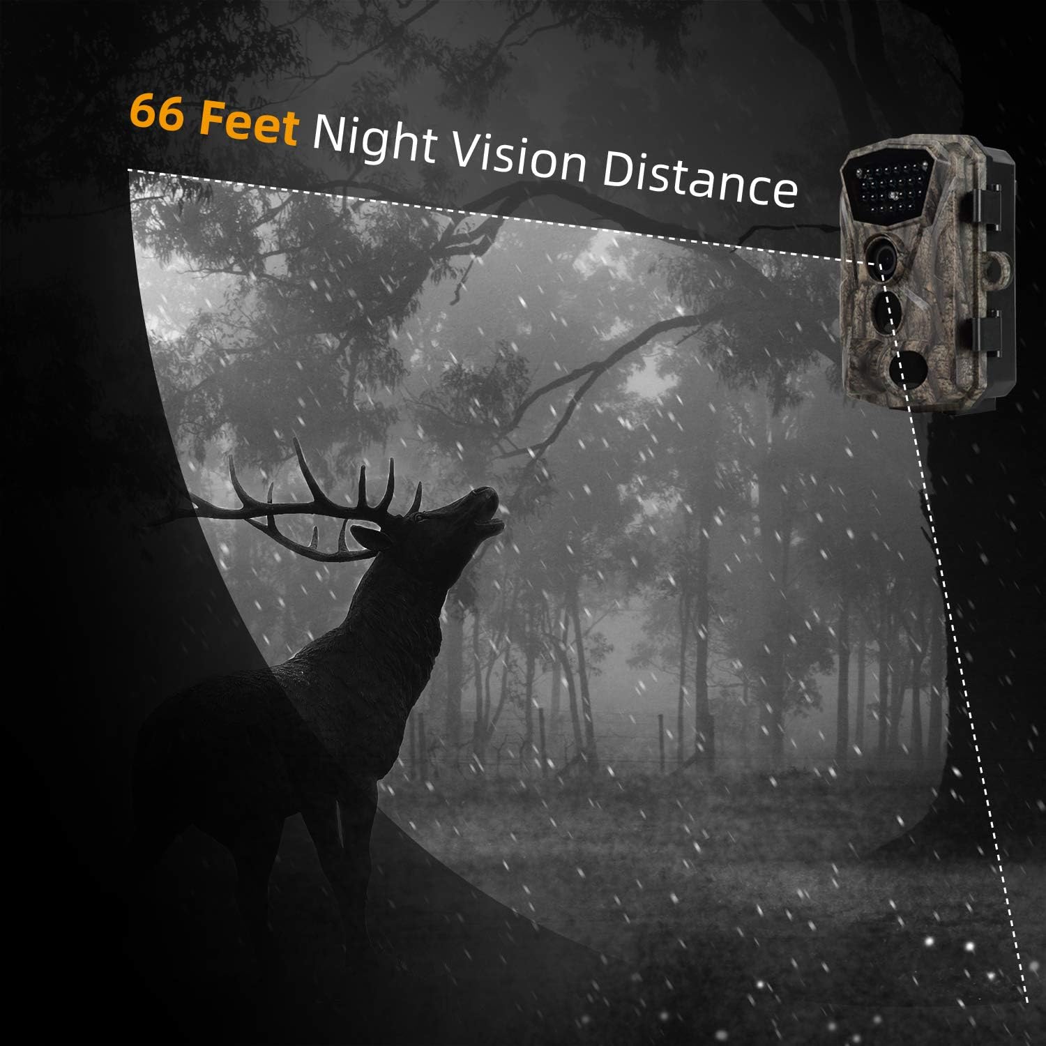 2 Pack 18MP 1080P Game Hunting Scouting Camera with 3 Infrared Sensors Motion Activated Night Vision 2.4" LCD N6121