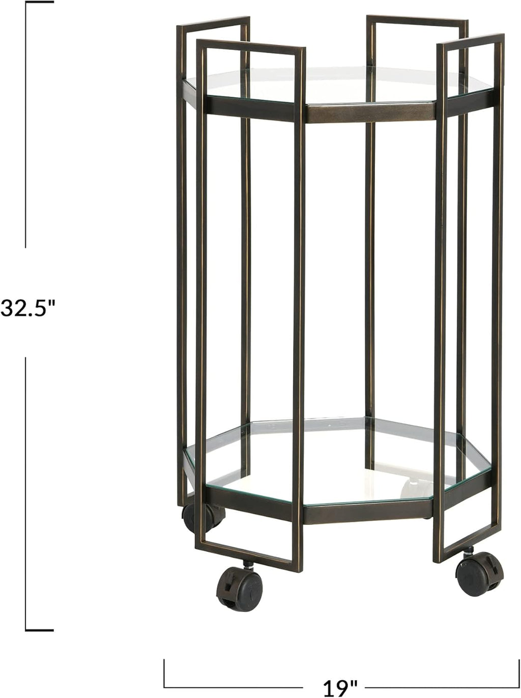 Black Metal Bar Cart Y8315