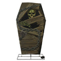 Black Battery Operated LED Lighted Skeleton in Coffin E394