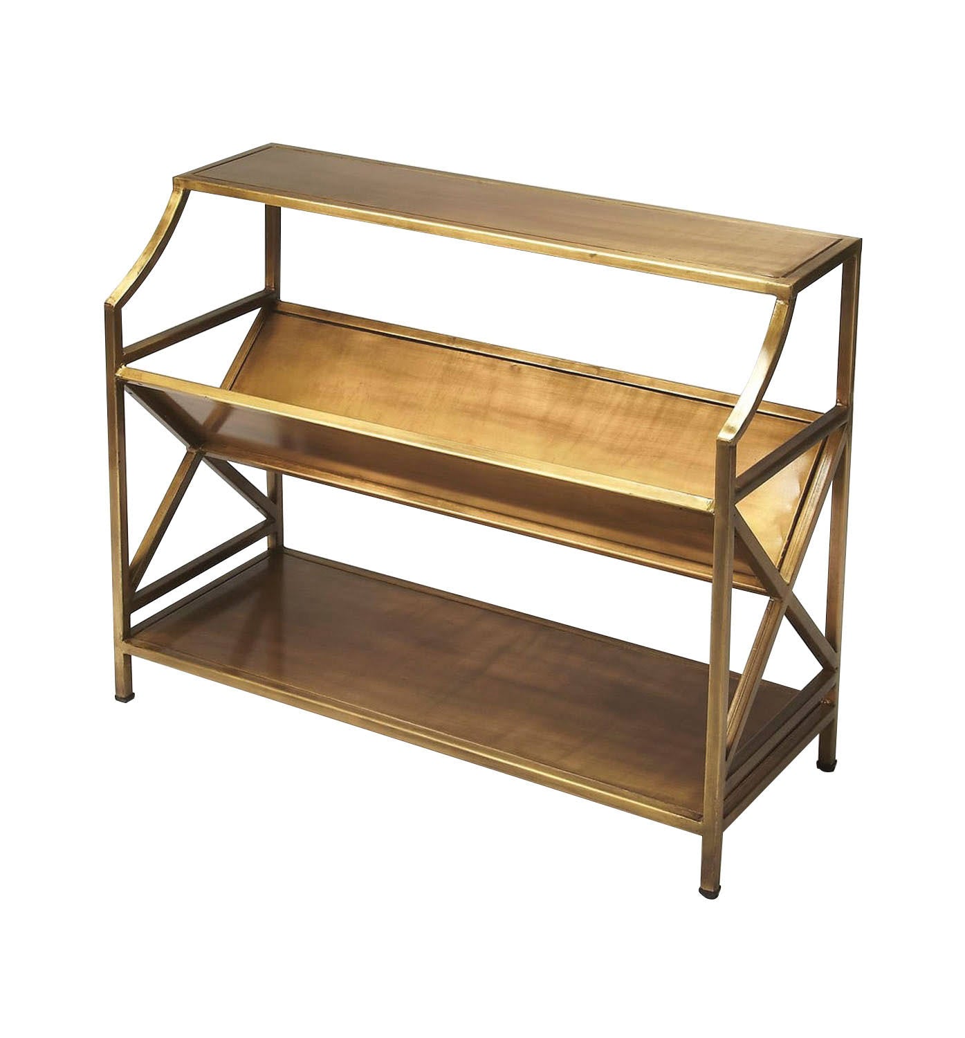 Antique Gold Rectangular Bookcase A6812