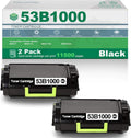 2 Pack Black High Yield Remanufactured Toner Cartridge Y1013
