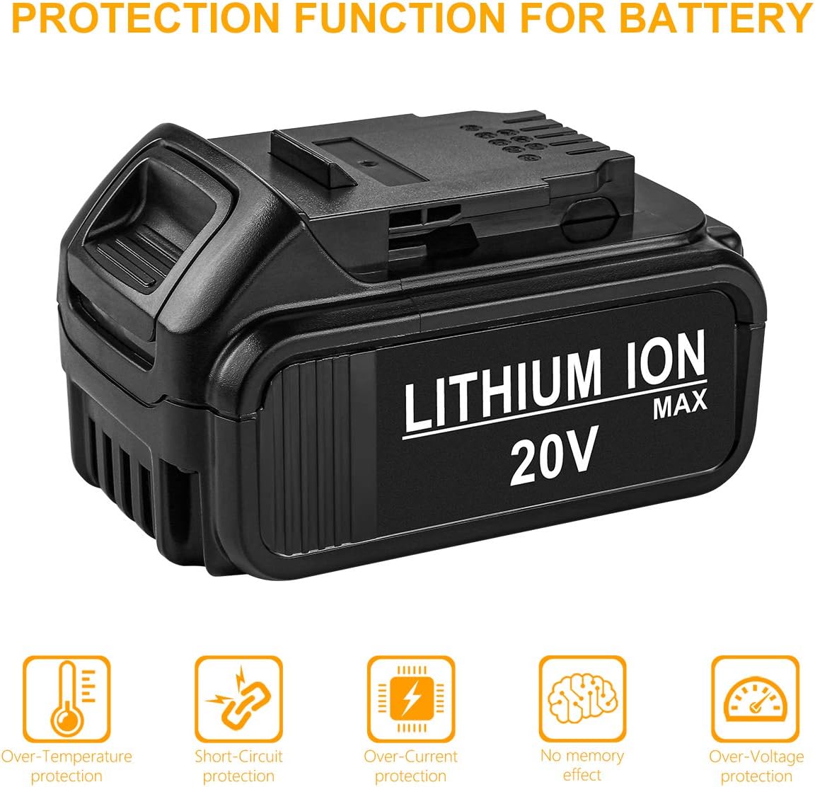 5.0Ah 2Pack Replacement Battery with Charger N4250