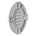 Vertical Oval Louver with Flat Trim & Keystones T311711