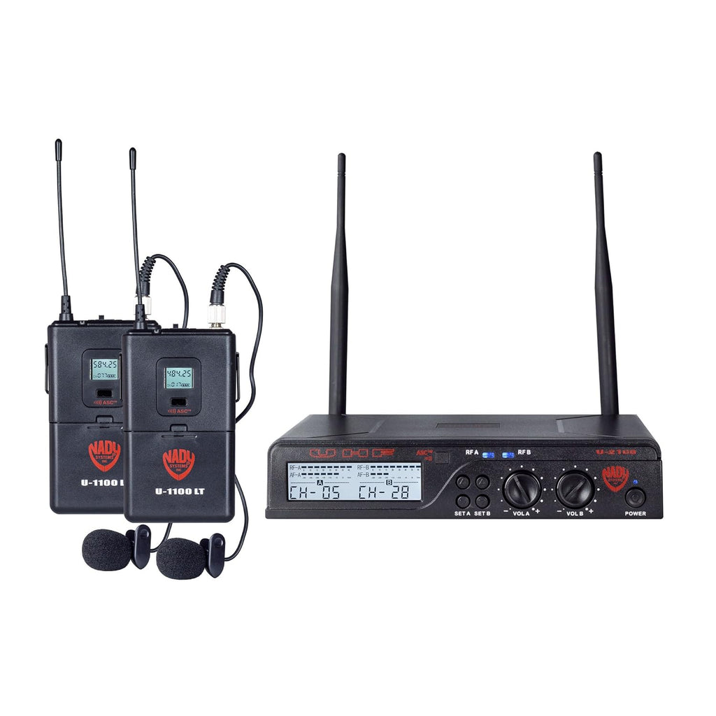 UHF Wireless Lavalier Microphone and Instrument/Guitar System D3147