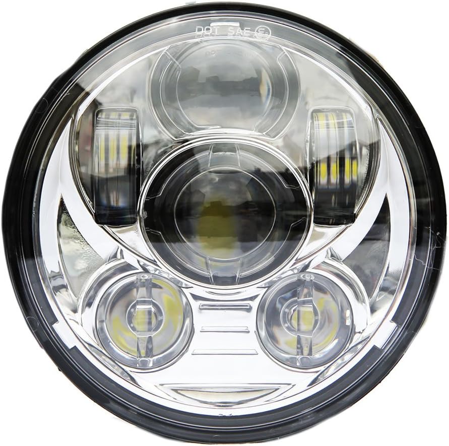 5.75 inch LED Headlight with Halo DRL Black Pack of 2 C59320