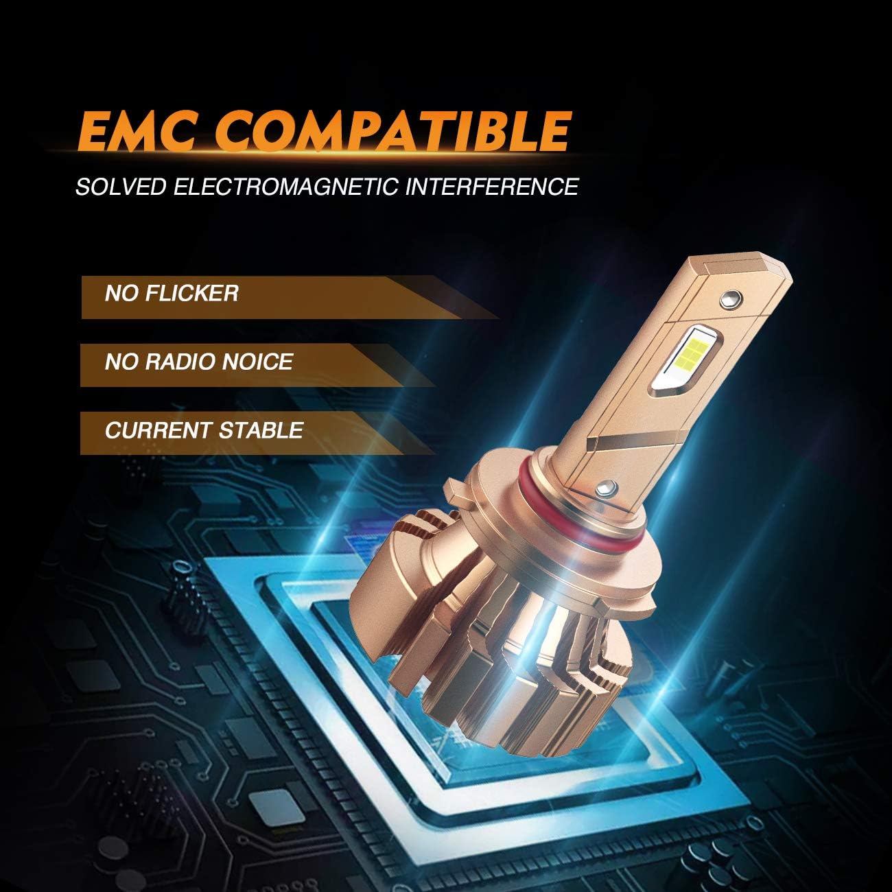 9005 9006 Combo LED Bulb Kit, HB3 HB4 Conversion Kits, 24000 Lumen 6500K Cool White, Pack of 4 T70389