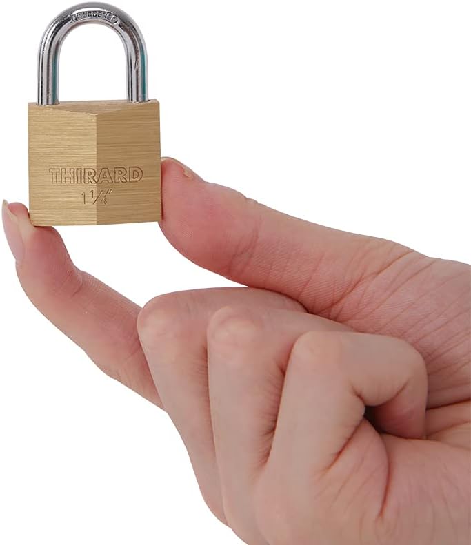 16 Pack Keyed Alike Solid Brass Padlock with 1-1/4” Wide Lock Body V873