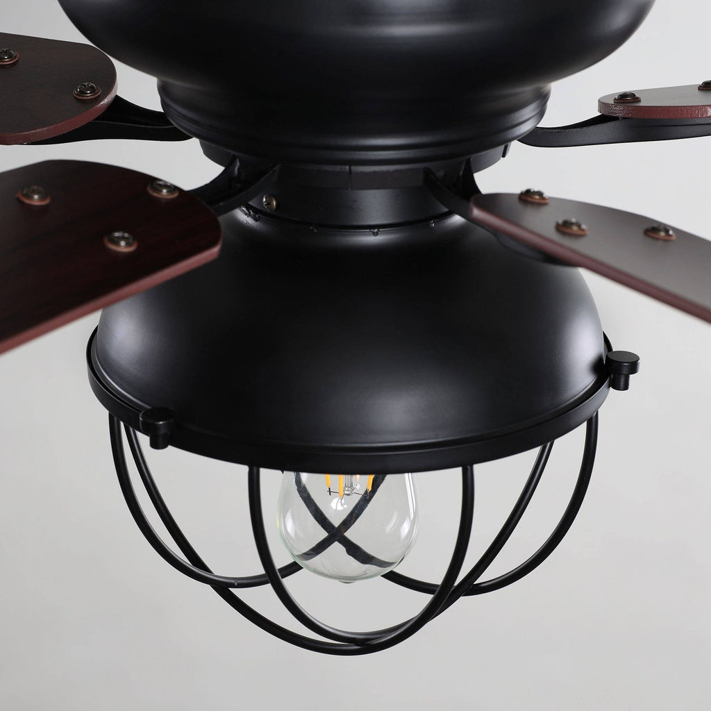 Black Ceiling Fan with Light Kit Z724