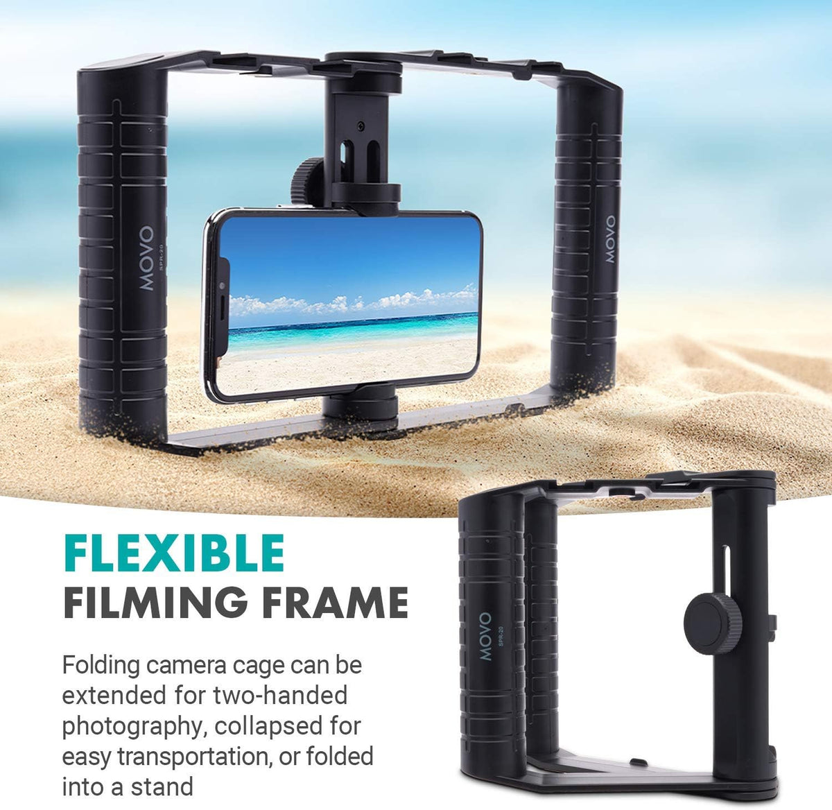 Smartphone Tripod Mount Vlogging Kit Folding Cage Pack of 2 S303