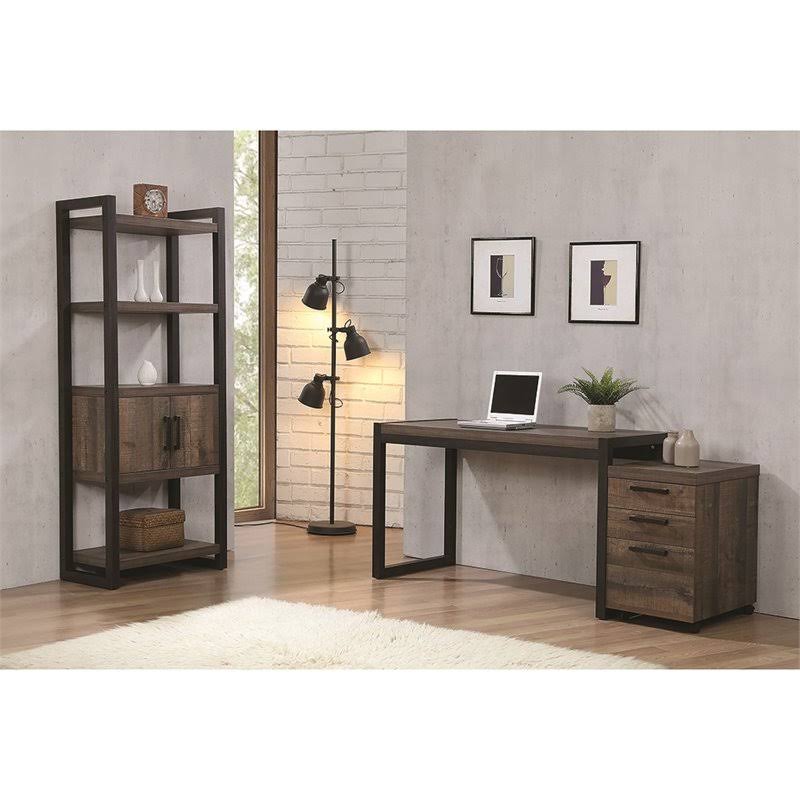 Weathered Oak Mobile File Cabinet R25885