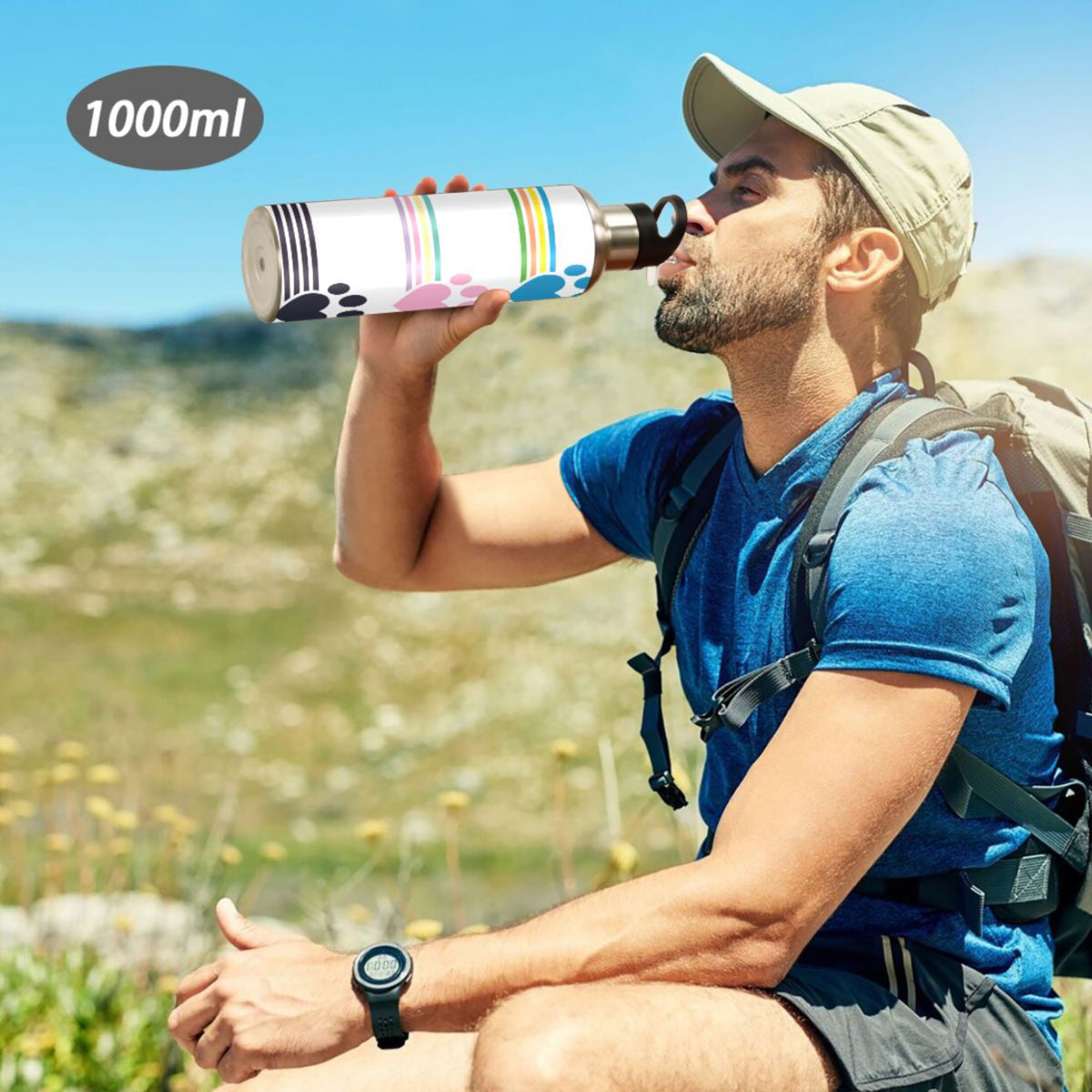 Stainless Steel Water Bottle with Straw Lid 20 OZ D4061