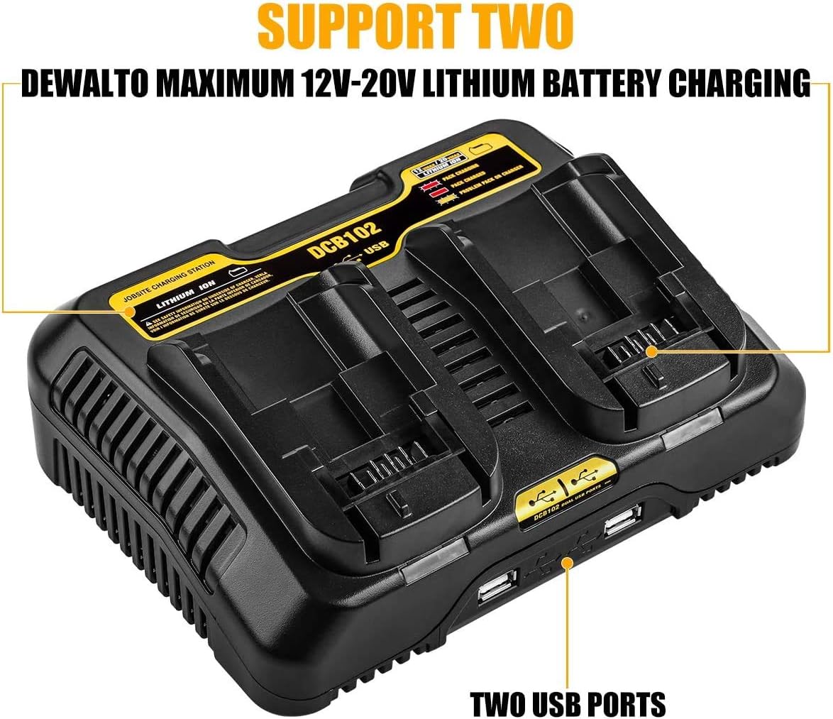 5.0Ah 2Pack Replacement Battery with Charger N4250