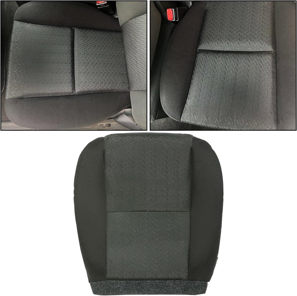 Cloth Bottom Replacement Seat Cover Bucket Front Left Driver Black Compatible with 2010-2014 Cadillac Chevrolet Chevy GMC Pack of 2 Q27540