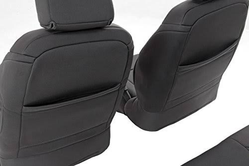 Black Neoprene Seat Cover Set Front Rear L786