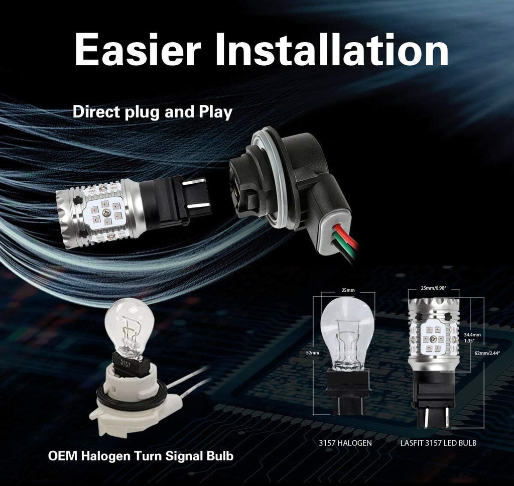 3157 LED Bulb Anti Flash Canbus Ready (2pcs) W498