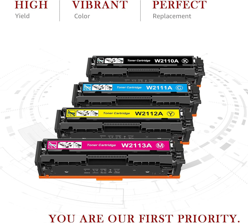 Compatible Toner Cartridge 4-Pack for HP 206A 206X W2110A W2110X M72517