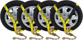 (4 Pack) 2 x 12' Ratchet Strap with Chain Anchor K268