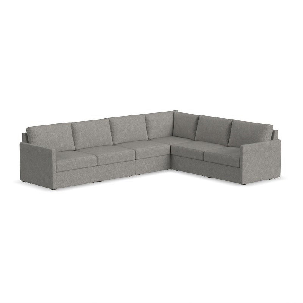 Gray 6 Seat Sectional with Performance Fabric A56521