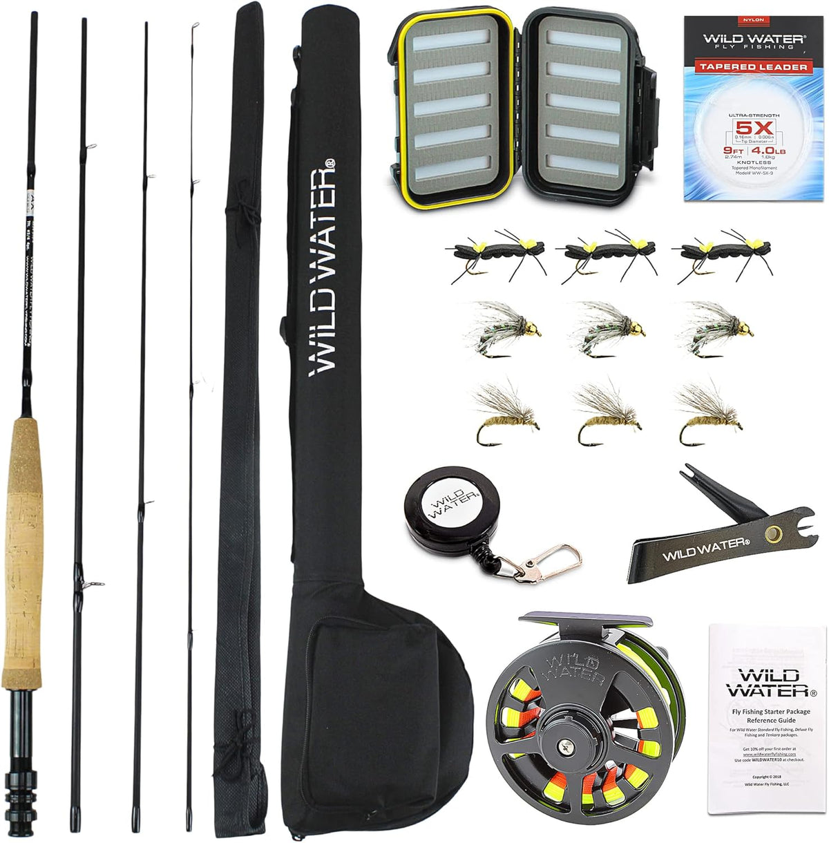 9-foot 4-Piece Fly Fishing Rod Combo with Die Cast Aluminum Reel V761