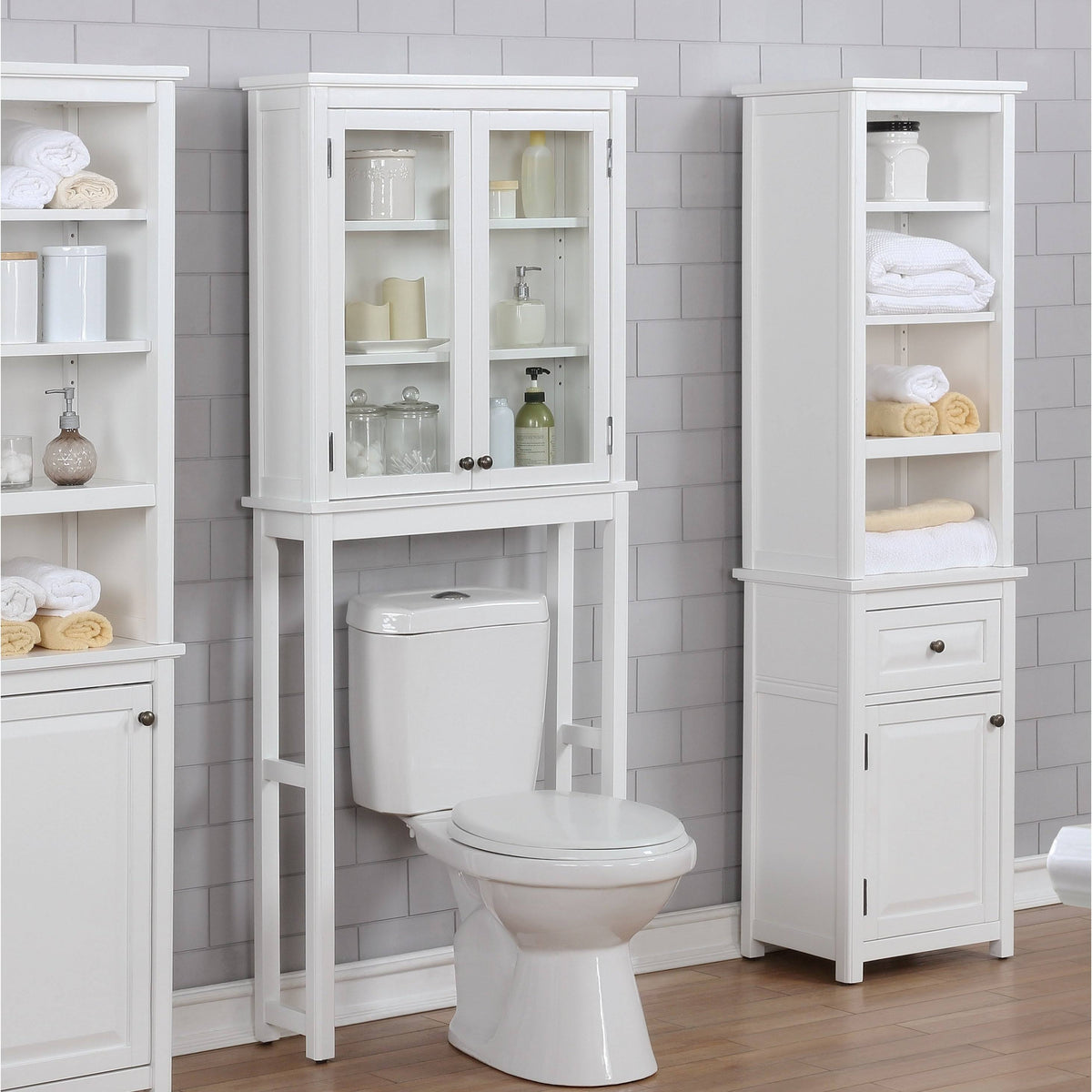 Over-the-Toilet Storage with Glass Doors X652