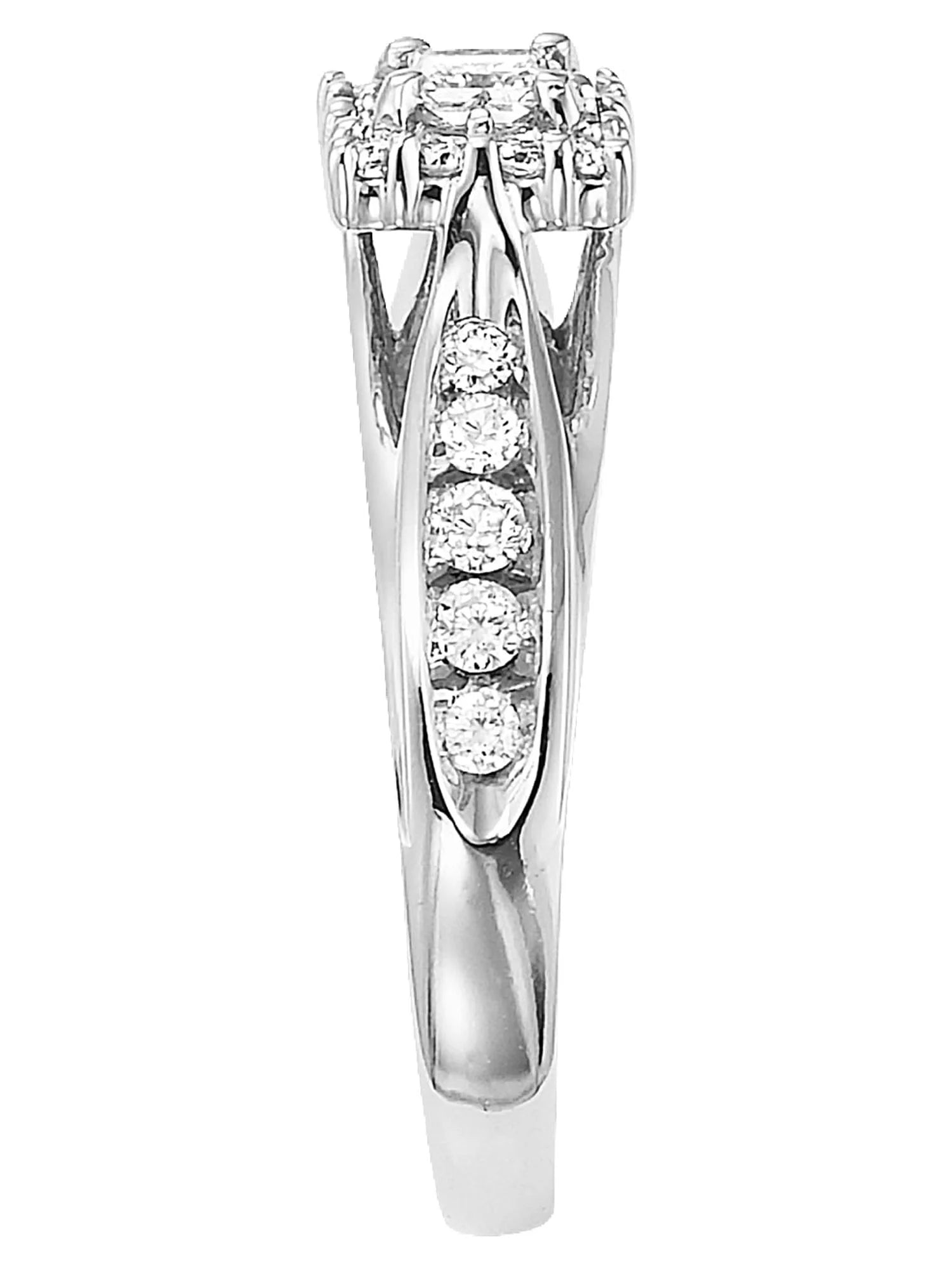 10k White Gold Princess-Cut Diamond Engagement Ring V6846