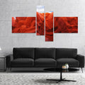 Red and Orange Shade in Antelope Canyon Photography Canvas Art Print 60 in. wide x 32 in. high - 4 Panels E87894