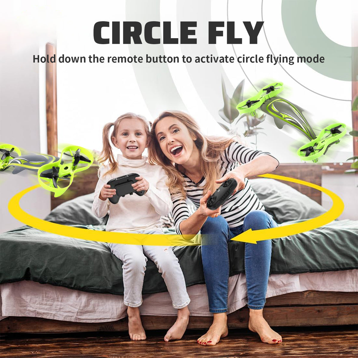 Mini 3 in 1 Remote Control Drone, 360 Degrees Flip, Green N32418