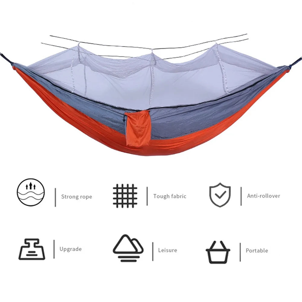 Quick-Opening Hammock with Mosquito Net Portable Nylon X3261