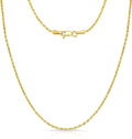 10k Yellow Gold Diamond Cut Rope Chain Necklace W630