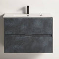 Blackish Green Marble Wall-Mounted Single Bathroom Vanity Set X56826