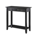 Black Hall Table with Drawer and Shelf (Pack of 2) D963