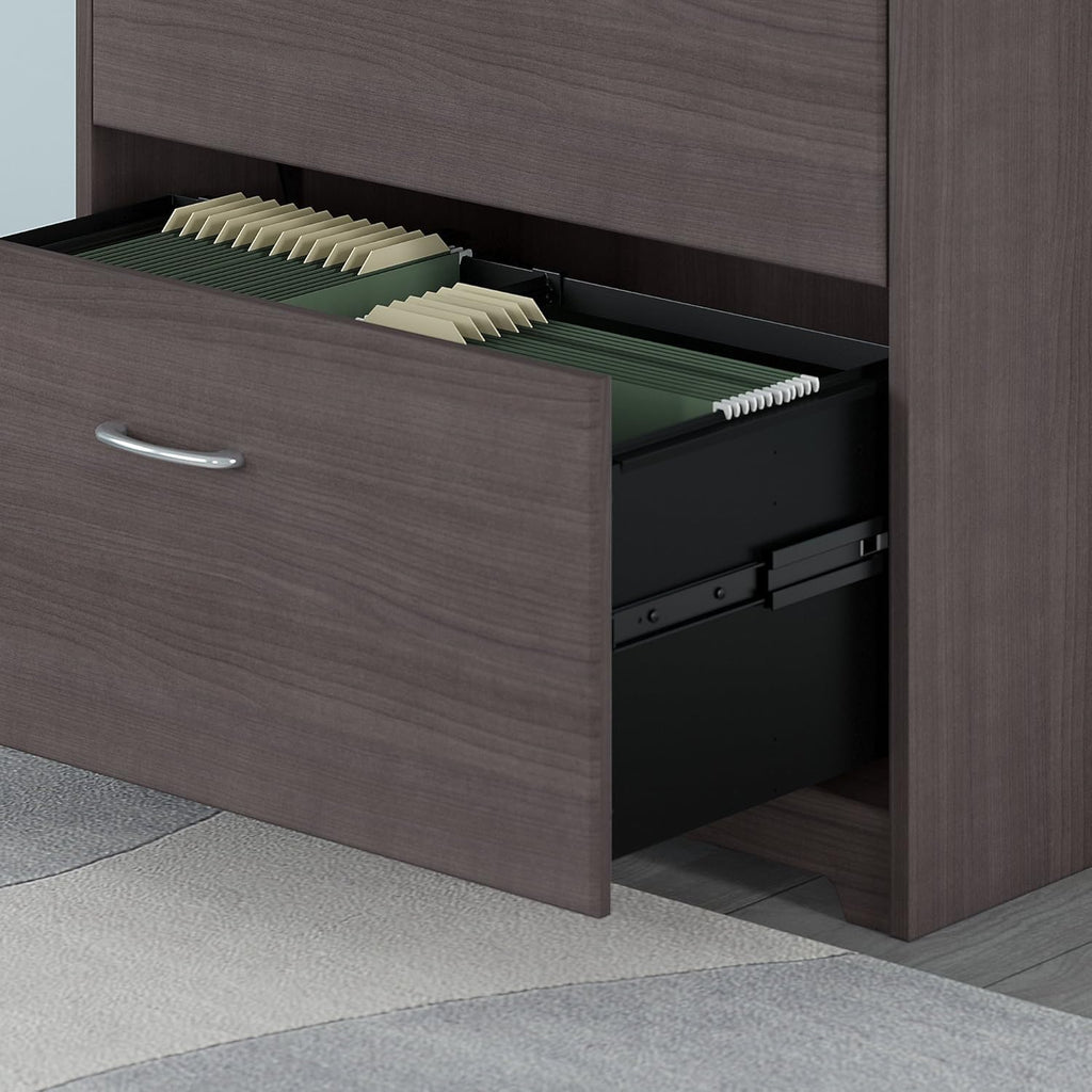 2 Drawer Lateral File Cabinet, Heather Gray E856