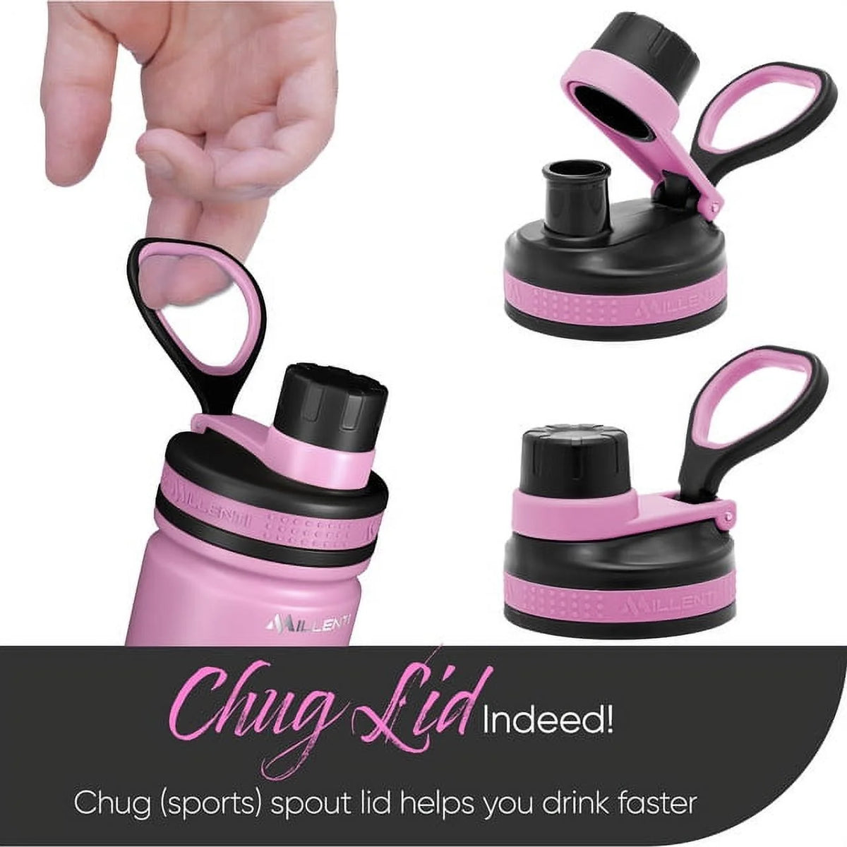 Pink 26oz Vacuum Insulated Stainless Steel Water Bottle S677
