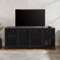 Industrial TV Stand Console Dark Walnut G32315