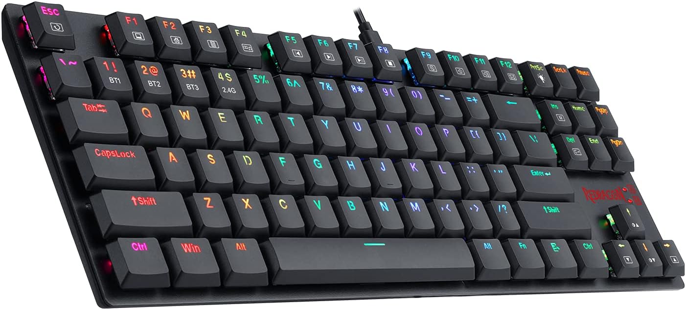 Wireless Mechanical Gaming Keyboard, RGB Backlit, TKL 87 Keys V635